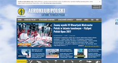 Desktop Screenshot of aeroklub-polski.pl